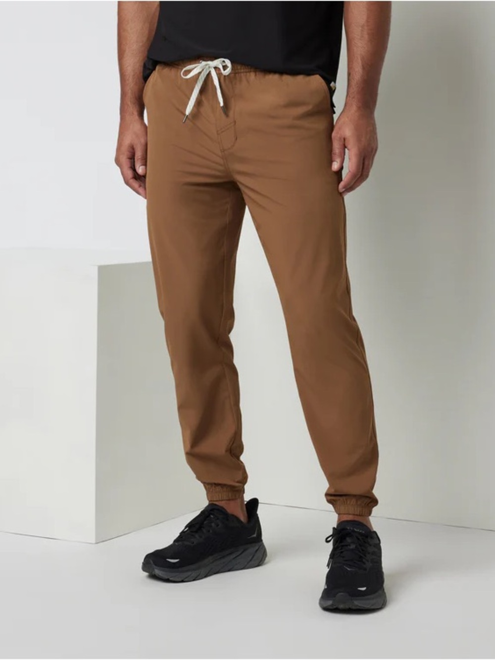 Sz XL Vuori Kore Jogger pants lined drawstring waist brown pecan pockets